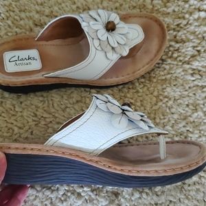 Clarks Artisan white sandals